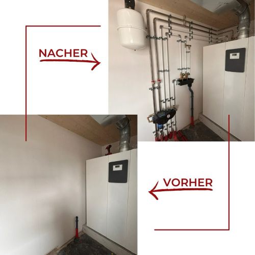 #VorherNachher, #TecalorHeizung, #Effizienz, #SaubereInstallation